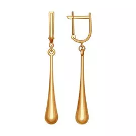 Серьги с английским замком из золота 027537