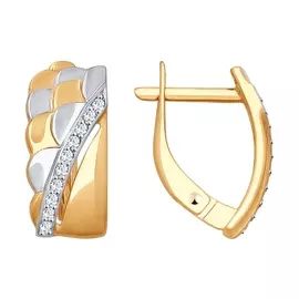 Серьги с английским замком из золота 027724