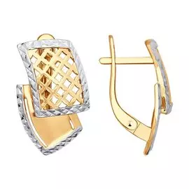 Серьги с английским замком из золота 027787