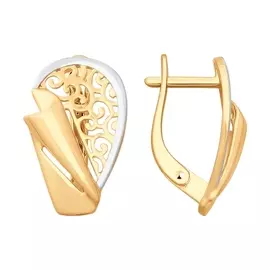 Серьги с английским замком из золота 027824