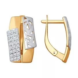 Серьги с английским замком из золота 027881