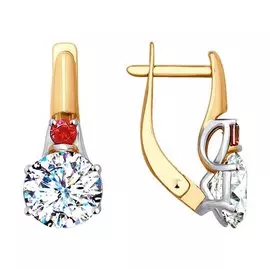 Серьги с английским замком из золота 027917