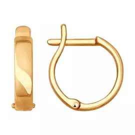 Серьги с английским замком из золота 027925