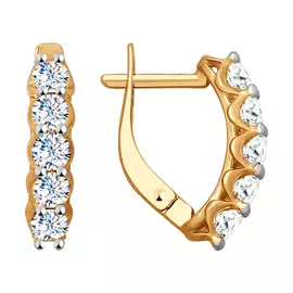 Серьги с английским замком из золота 027928