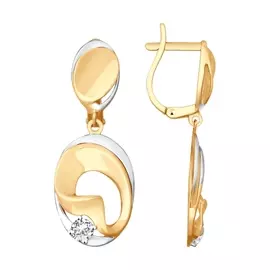 Серьги с английским замком из золота 027987