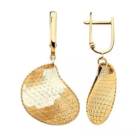 Серьги с английским замком из золота 028082