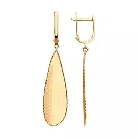 Серьги с английским замком из золота 028086