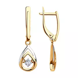 Серьги с английским замком из золота 028240