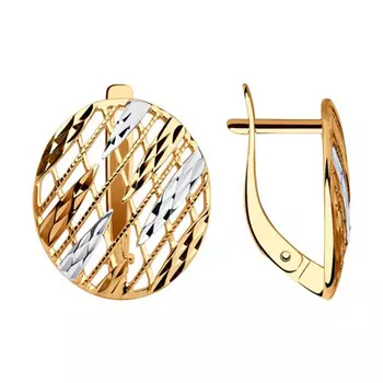 Серьги с английским замком из золота 028264