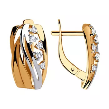 Серьги с английским замком из золота 028278