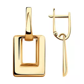 Серьги с английским замком из золота 028392