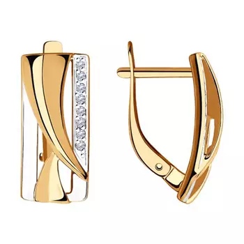 Серьги с английским замком из золота 028422