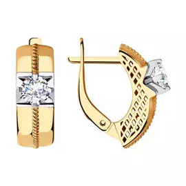 Серьги с английским замком из золота 028472