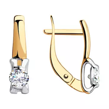 Серьги с английским замком из золота 028496