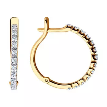 Серьги с английским замком из золота 028521