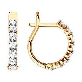 Серьги с английским замком из золота 028523