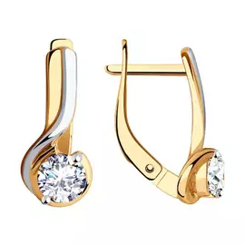 Серьги с английским замком из золота 028600