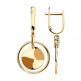 Серьги с английским замком из золота 028660