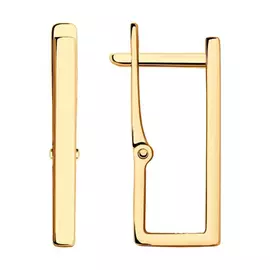 Серьги с английским замком из золота 028677