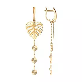 Серьги с английским замком из золота 028698