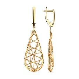 Серьги с английским замком из золота 028718