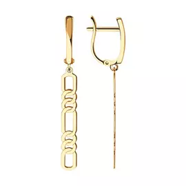 Серьги с английским замком из золота 028860