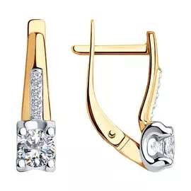 Серьги с английским замком из золота 028871