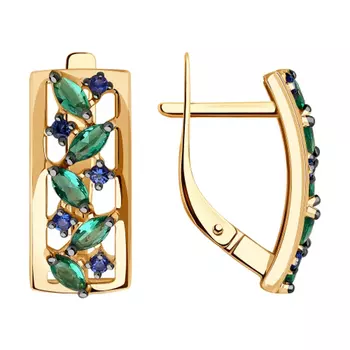 Серьги с английским замком из золота 028877