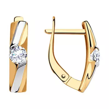 Серьги с английским замком из золота 028925