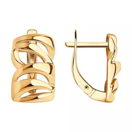 Серьги с английским замком из золота 029049