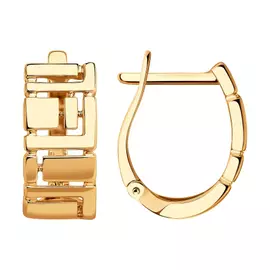 Серьги с английским замком из золота 029050