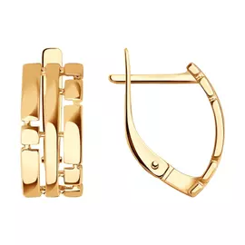 Серьги с английским замком из золота 029053