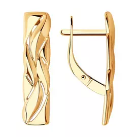 Серьги с английским замком из золота 029056