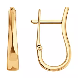 Серьги с английским замком из золота 029064