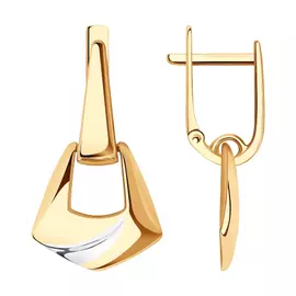 Серьги с английским замком из золота 029069