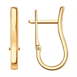 Серьги с английским замком из золота 029073