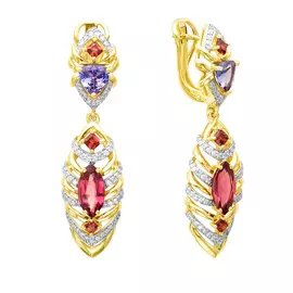 Серьги с английским замком из золота 02-2065