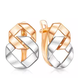 Серьги с английским замком из золота 02-8092