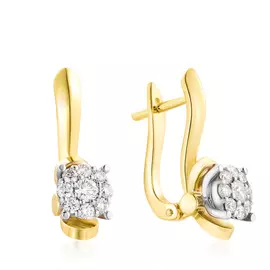 Серьги с английским замком из золота 02С118-01