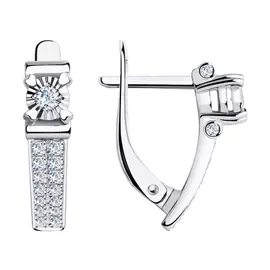 Серьги с английским замком из золота 1020743