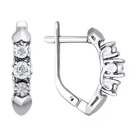 Серьги с английским замком из золота 1020988