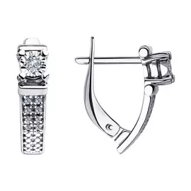 Серьги с английским замком из золота 1021314