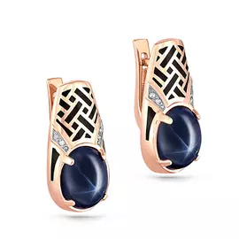 Серьги с английским замком из золота 12-01037-1402