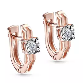 Серьги с английским замком из золота 12-01111-1000