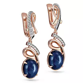 Серьги с английским замком из золота 12-01146-1400