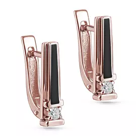 Серьги с английским замком из золота 12-01249-1002