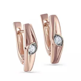 Серьги с английским замком из золота 12-01251-1000