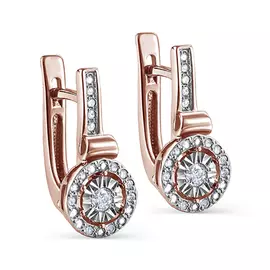 Серьги с английским замком из золота 12-01276-1000