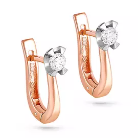 Серьги с английским замком из золота 12-0231-1000