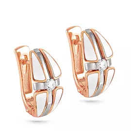 Серьги с английским замком из золота 12-0249-1010